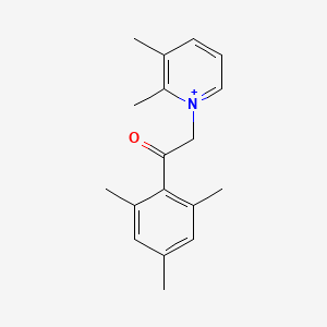 molecular formula C18H22NO+ B14156406 2,3-Dimethyl-1-[2-oxo-2-(2,4,6-trimethylphenyl)ethyl]pyridinium CAS No. 300839-41-2