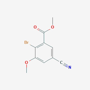 molecular formula C10H8BrNO3 B1415641 Methyl 2-bromo-5-cyano-3-methoxybenzoate CAS No. 1805248-62-7