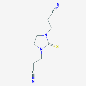 molecular formula C9H12N4S B14156427 1,3-Imidazolidinedipropanenitrile, 2-thioxo- CAS No. 5005-04-9