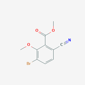 molecular formula C10H8BrNO3 B1415647 Methyl 3-bromo-6-cyano-2-methoxybenzoate CAS No. 1805019-20-8
