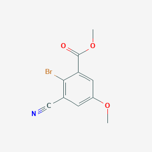 molecular formula C10H8BrNO3 B1415648 Methyl 2-bromo-3-cyano-5-methoxybenzoate CAS No. 1805187-68-1