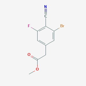 molecular formula C10H7BrFNO2 B1415649 Methyl 3-bromo-4-cyano-5-fluorophenylacetate CAS No. 1806849-36-4