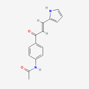 N-[4-[(E)-3-(1H-pyrrol-2-yl)prop-2-enoyl]phenyl]acetamide