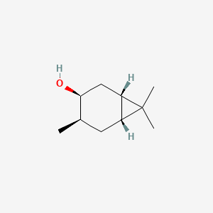 molecular formula C10H18O B14156539 (1R-(1alpha,3alpha,4alpha,6alpha))-4,7,7-Trimethylbicyclo(4.1.0)heptan-3-ol CAS No. 4017-89-4