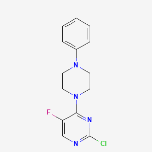 molecular formula C14H14ClFN4 B14156542 2-Chloro-5-fluoro-4-(4-phenylpiperazin-1-yl)pyrimidine CAS No. 355821-33-9