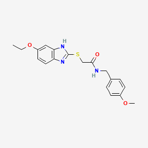 2-[(6-ethoxy-1H-benzimidazol-2-yl)sulfanyl]-N-[(4-methoxyphenyl)methyl]acetamide