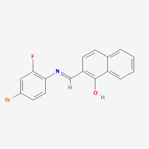 2-{(E)-[(4-bromo-2-fluorophenyl)imino]methyl}naphthalen-1-ol