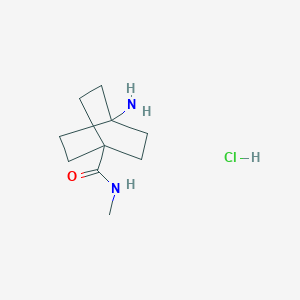 molecular formula C10H19ClN2O B1415660 4-氨基双环[2.2.2]辛烷-1-甲酰胺甲酯盐酸盐 CAS No. 2206607-66-9