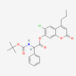 6-chloro-2-oxo-4-propyl-2H-chromen-7-yl [(tert-butoxycarbonyl)amino](phenyl)acetate