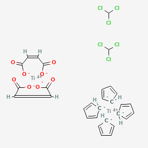 (Z)-but-2-enedioate;chloroform;cyclopenta-1,3-diene;titanium(4+)