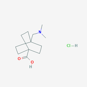 molecular formula C12H22ClNO2 B1415662 4-二甲氨基甲基-双环[2.2.2]辛烷-1-羧酸盐酸盐 CAS No. 2203140-31-0