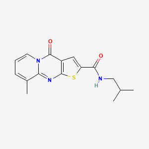 molecular formula C16H17N3O2S B14156660 N-isobutyl-9-methyl-4-oxo-4H-pyrido[1,2-a]thieno[2,3-d]pyrimidine-2-carboxamide CAS No. 690252-75-6