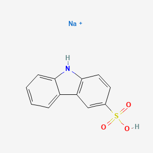 molecular formula C12H9NNaO3S+ B14156714 sodium;9H-carbazole-3-sulfonic acid CAS No. 17352-62-4