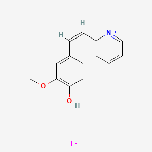 2-[(Z)-2-(4-Hydroxy-3-methoxyphenyl)ethenyl]-1-methylpyridin-1-ium iodide