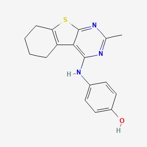 4-[(2-Methyl-5,6,7,8-tetrahydro-[1]benzothiolo[2,3-d]pyrimidin-4-yl)amino]phenol