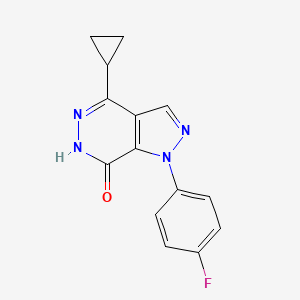 molecular formula C14H11FN4O B1415673 4-环丙基-1-(4-氟苯基)-1,6-二氢-7H-吡唑并[3,4-d]哒嗪-7-酮 CAS No. 1105197-21-4
