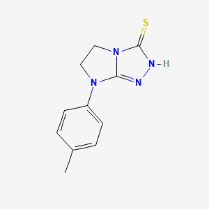 molecular formula C11H12N4S B1415676 7-(4-甲基苯基)-6,7-二氢-5H-咪唑并[2,1-c][1,2,4]三唑-3-硫醇 CAS No. 168640-47-9