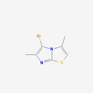 molecular formula C7H7BrN2S B14156762 5-Bromo-3,6-dimethylimidazo[2,1-b][1,3]thiazole CAS No. 134670-36-3