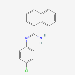 molecular formula C17H13ClN2 B14156765 1-Naphthalenecarboximidamide, N-(4-chlorophenyl)- CAS No. 23557-72-4