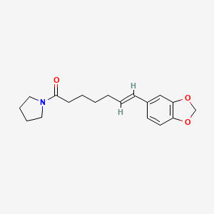 molecular formula C18H23NO3 B14156766 (6E)-7-(2H-1,3-Benzodioxol-5-YL)-1-(pyrrolidin-1-YL)hept-6-EN-1-one CAS No. 117137-66-3