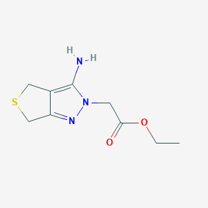 molecular formula C9H13N3O2S B1415677 乙基(3-氨基-4H-噻吩[3,4-c]吡唑-2(6H)-基)乙酸酯 CAS No. 1105190-33-7