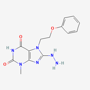 8-Hydrazinyl-3-methyl-7-(2-phenoxyethyl)purine-2,6-dione