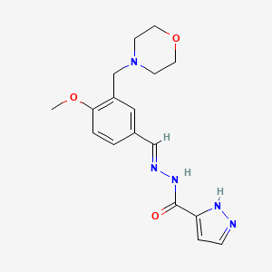 N'-{(E)-[4-methoxy-3-(morpholin-4-ylmethyl)phenyl]methylidene}-1H-pyrazole-3-carbohydrazide