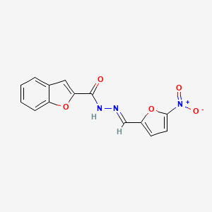 N-[(5-nitro-2-furanyl)methylideneamino]-2-benzofurancarboxamide