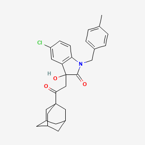 3-[2-(1-Adamantyl)-2-oxoethyl]-5-chloro-3-hydroxy-1-[(4-methylphenyl)methyl]indol-2-one