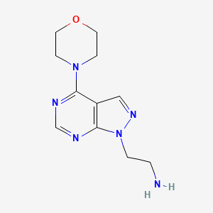B1415682 [2-(4-morpholin-4-yl-1H-pyrazolo[3,4-d]pyrimidin-1-yl)ethyl]amine CAS No. 1105196-39-1