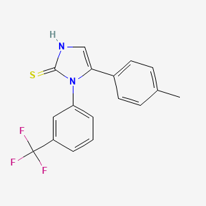 molecular formula C17H13F3N2S B1415687 5-(4-methylphenyl)-1-[3-(trifluoromethyl)phenyl]-1H-imidazole-2-thiol CAS No. 1105189-12-5