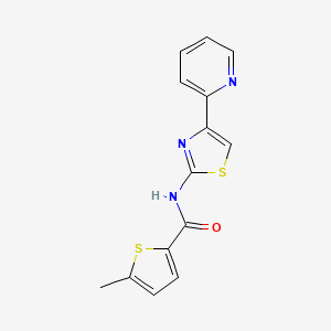 5-methyl-N-(4-pyridin-2-yl-1,3-thiazol-2-yl)thiophene-2-carboxamide