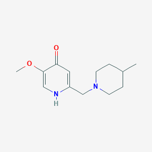 B1415693 5-Methoxy-2-[(4-methylpiperidin-1-yl)methyl]pyridin-4-ol CAS No. 1105190-94-0