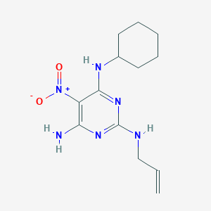 4-N-cyclohexyl-5-nitro-2-N-prop-2-enylpyrimidine-2,4,6-triamine