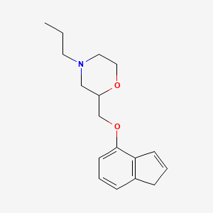 molecular formula C17H23NO2 B14156989 2-((1H-Inden-4(or 7)-yloxy)methyl)-4-propylmorpholine CAS No. 71304-85-3