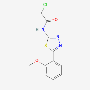 B1415721 2-chloro-N-[5-(2-methoxyphenyl)-1,3,4-thiadiazol-2-yl]acetamide CAS No. 1105192-65-1