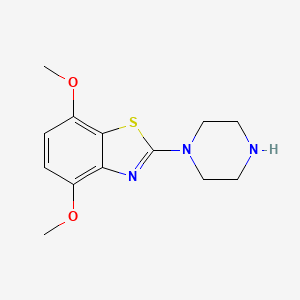 molecular formula C13H17N3O2S B1415723 4,7-二甲氧基-2-哌嗪-1-基-1,3-苯并噻唑 CAS No. 1105194-52-2