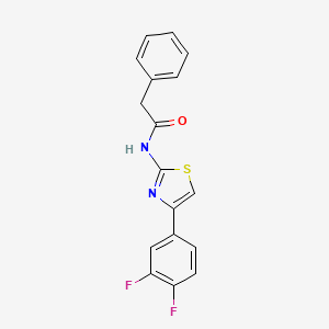 N-[4-(3,4-difluorophenyl)-1,3-thiazol-2-yl]-2-phenylacetamide