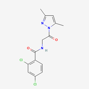 2,4-dichloro-N-[2-(3,5-dimethylpyrazol-1-yl)-2-oxoethyl]benzamide