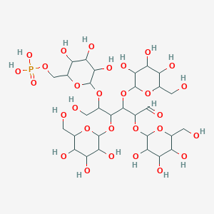 [3,4,5-trihydroxy-6-[1-hydroxy-6-oxo-3,4,5-tris[[3,4,5-trihydroxy-6-(hydroxymethyl)oxan-2-yl]oxy]hexan-2-yl]oxyoxan-2-yl]methyl dihydrogen phosphate