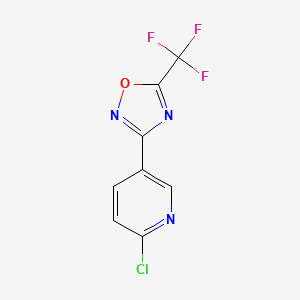 molecular formula C8H3ClF3N3O B1415729 2-氯-5-[5-(三氟甲基)-1,2,4-恶二唑-3-基]吡啶 CAS No. 1105193-32-5