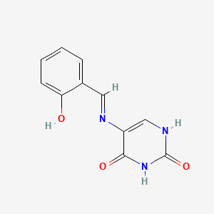 5-{[(E)-(2-hydroxyphenyl)methylidene]amino}pyrimidine-2,4(1H,3H)-dione