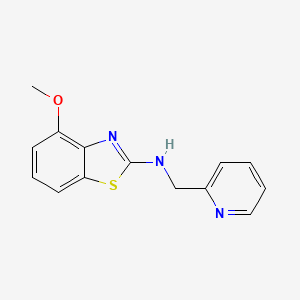 molecular formula C14H13N3OS B1415732 4-methoxy-N-(pyridin-2-ylmethyl)-1,3-benzothiazol-2-amine CAS No. 1105195-04-7