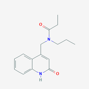 N-[(2-oxo-1H-quinolin-4-yl)methyl]-N-propylpropanamide