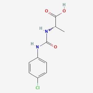 N-[(4-chlorophenyl)carbamoyl]-L-alanine