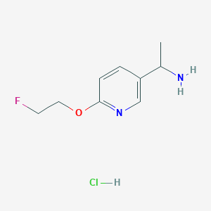 molecular formula C9H14ClFN2O B1415735 1-[6-(2-氟乙氧基)-吡啶-3-基]-乙胺盐酸盐 CAS No. 2197057-26-2