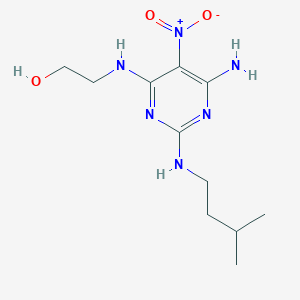 2-[[6-Amino-2-(3-methylbutylamino)-5-nitropyrimidin-4-yl]amino]ethanol