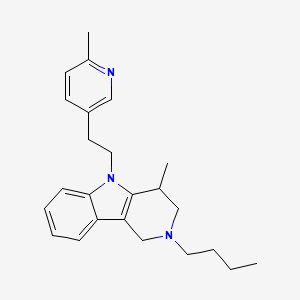 2-Butyl-4-methyl-5-[2-(6-methylpyridin-3-yl)ethyl]-2,3,4,5-tetrahydro-1h-pyrido[4,3-b]indole