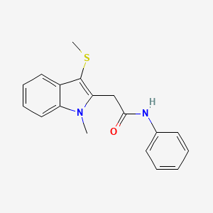 2-(1-methyl-3-methylsulfanylindol-2-yl)-N-phenylacetamide