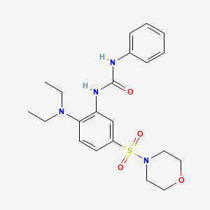 molecular formula C21H28N4O4S B14157452 1-[2-(Diethylamino)-5-morpholin-4-ylsulfonylphenyl]-3-phenylurea CAS No. 380333-09-5